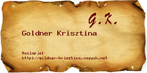 Goldner Krisztina névjegykártya